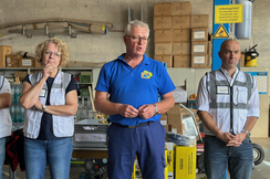 Foto v. re.: LR Luisser, Zivilschutzverbandpräsident Kainz, LR Teschl-Hofmeister