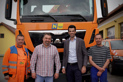  v.l.: Gerald Blach, Leiter SM Schrems Martin Pichler, LH-Stellvertreter Udo Landbauer, Erwin Hahn